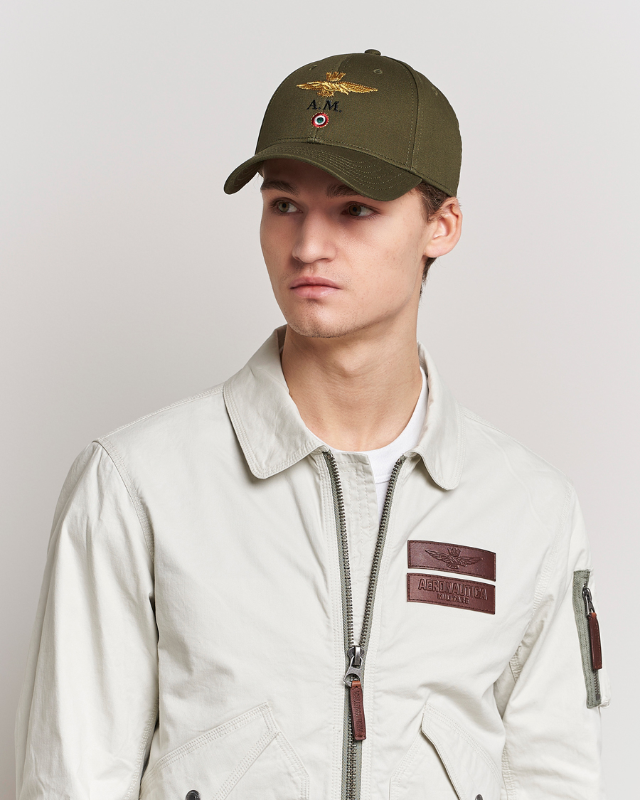 Men | Hats & Caps | Aeronautica Militare | Cotton Baseball Cap Green