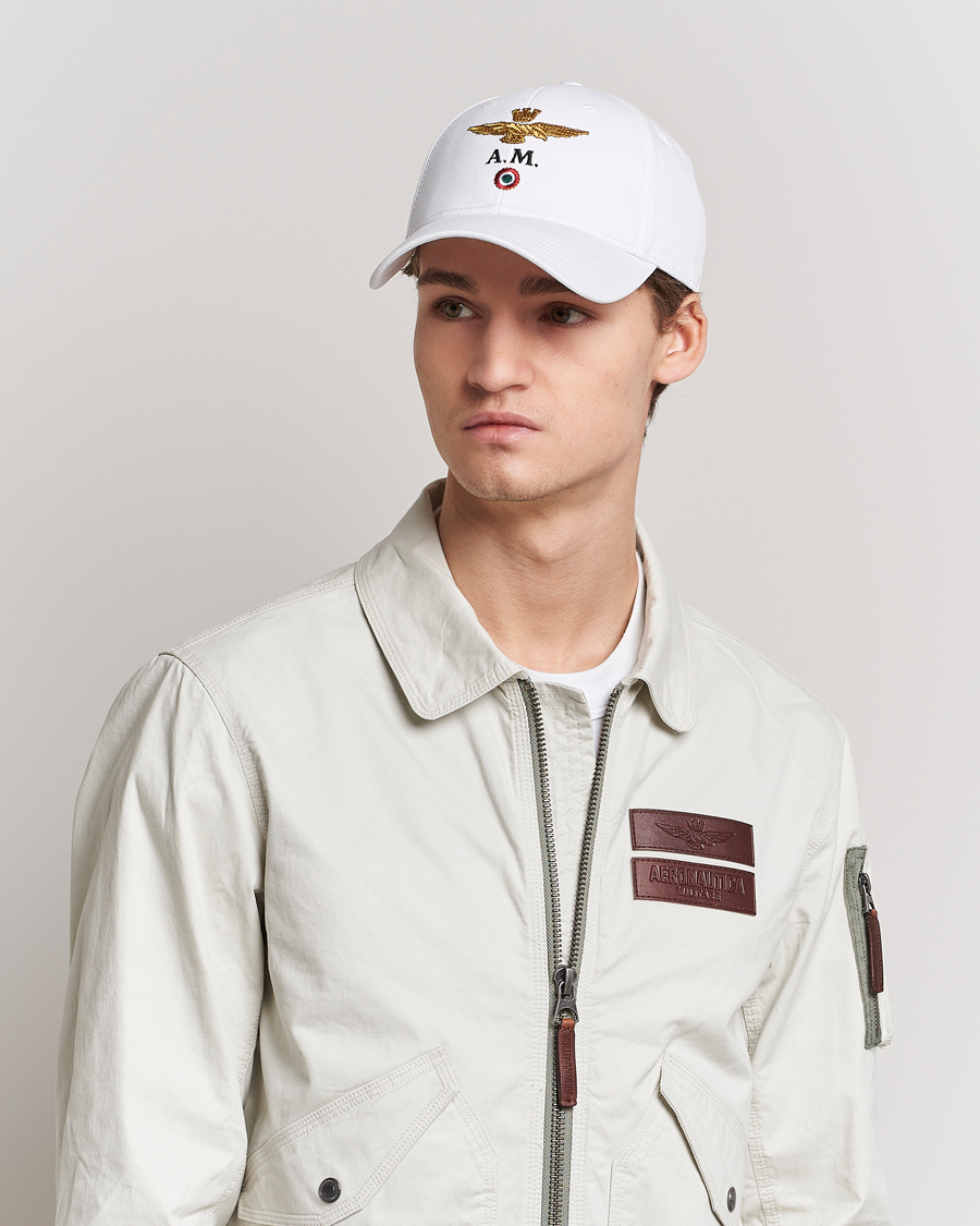 Men | Hats & Caps | Aeronautica Militare | Cotton Baseball Cap Off White