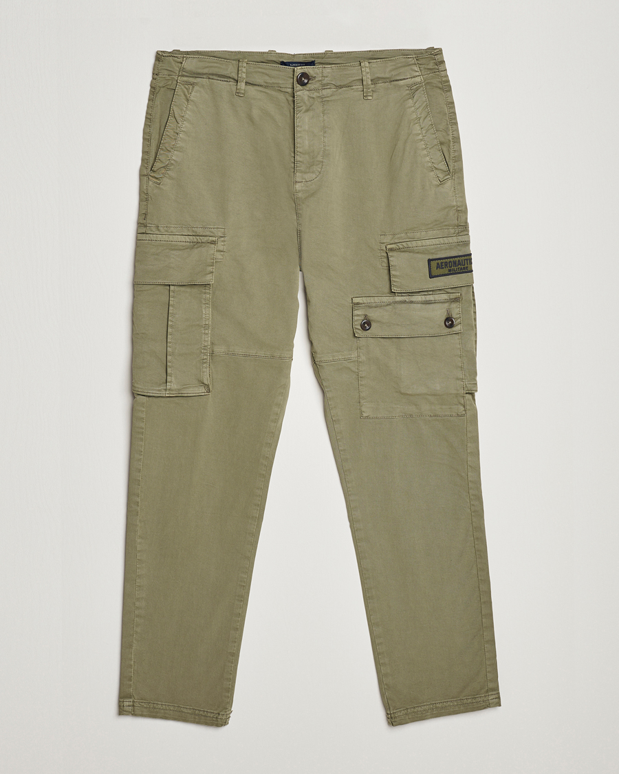 Men | Trousers | Aeronautica Militare | Soft Twill Pocket Pants Sage