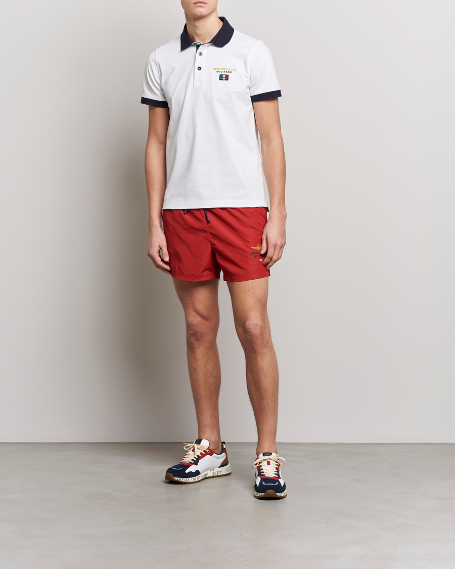 Men | Polo Shirts | Aeronautica Militare | Stretch Cotton Polo Off White