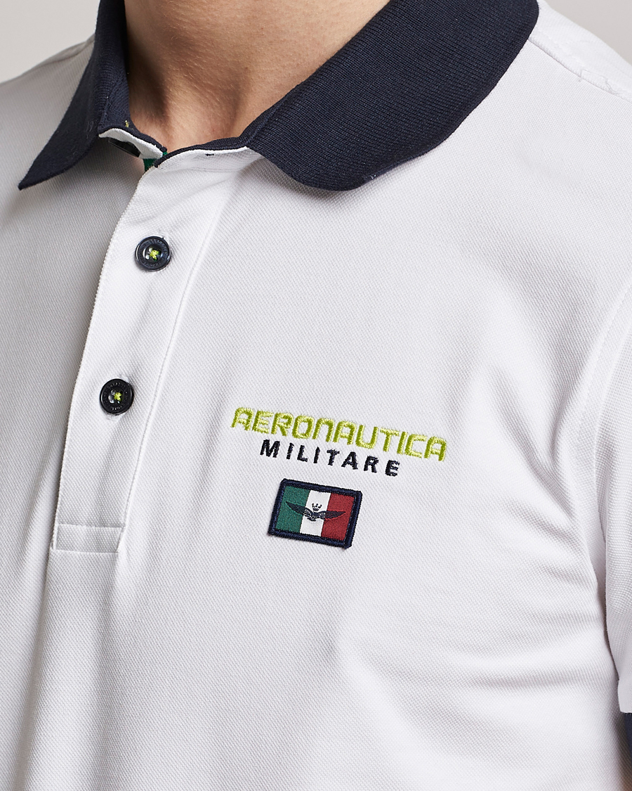 Men | Polo Shirts | Aeronautica Militare | Stretch Cotton Polo Off White