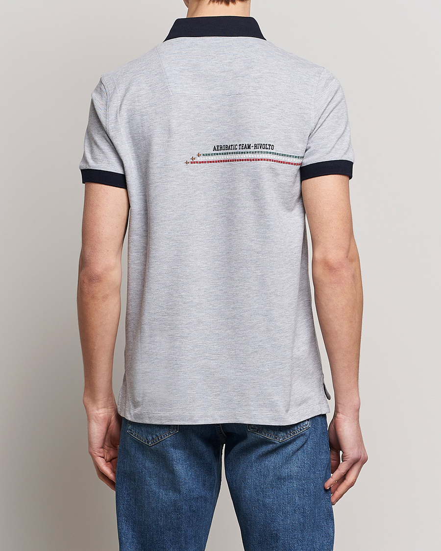 Men | Polo Shirts | Aeronautica Militare | Contrast Collor Polo Melange Grey