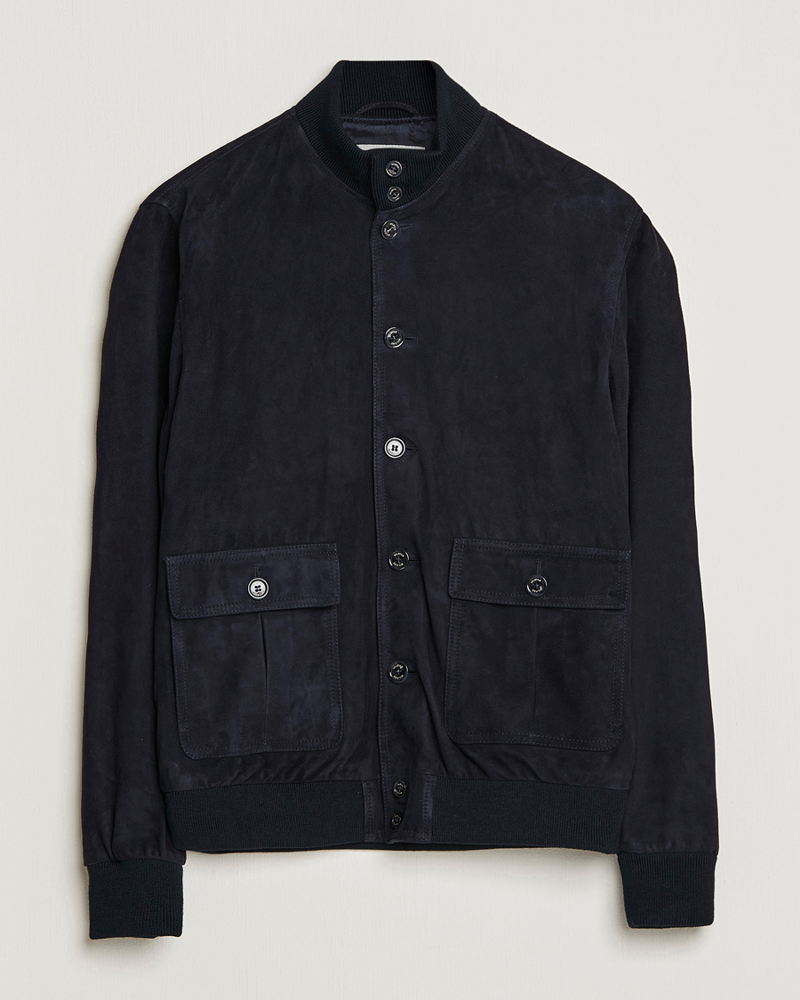 Men | Coats & Jackets | Valstar | Valstarino Suede Jacket Navy