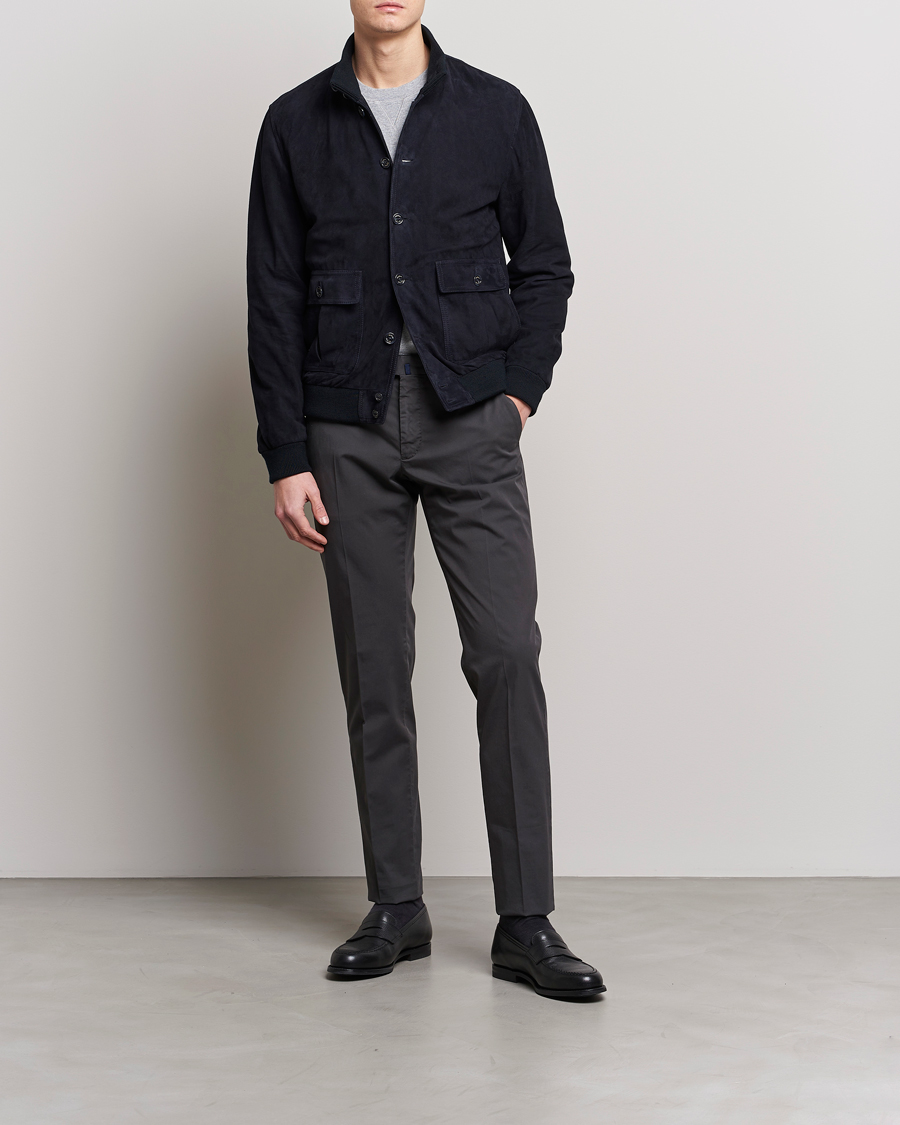 Men | Coats & Jackets | Valstar | Valstarino Suede Jacket Navy