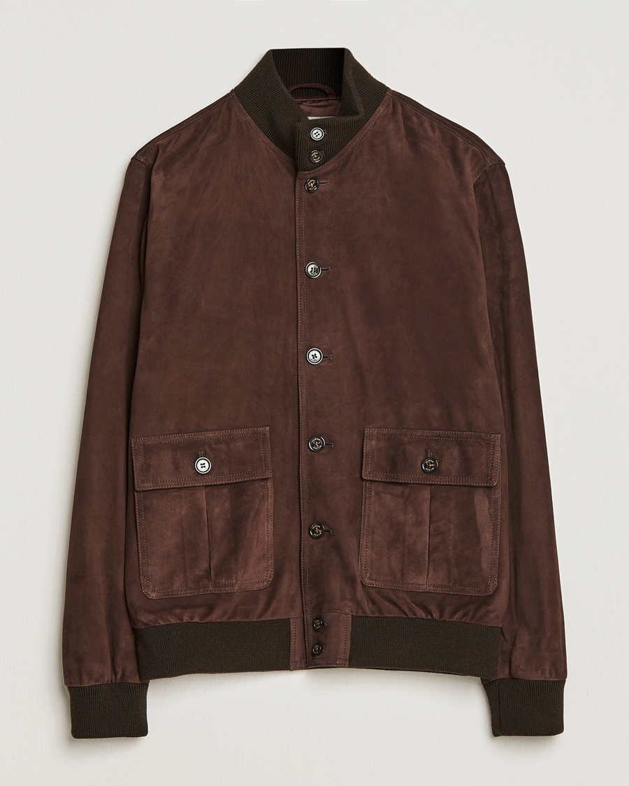 Men | Coats & Jackets | Valstar | Valstarino Suede Jacket Dark Brown