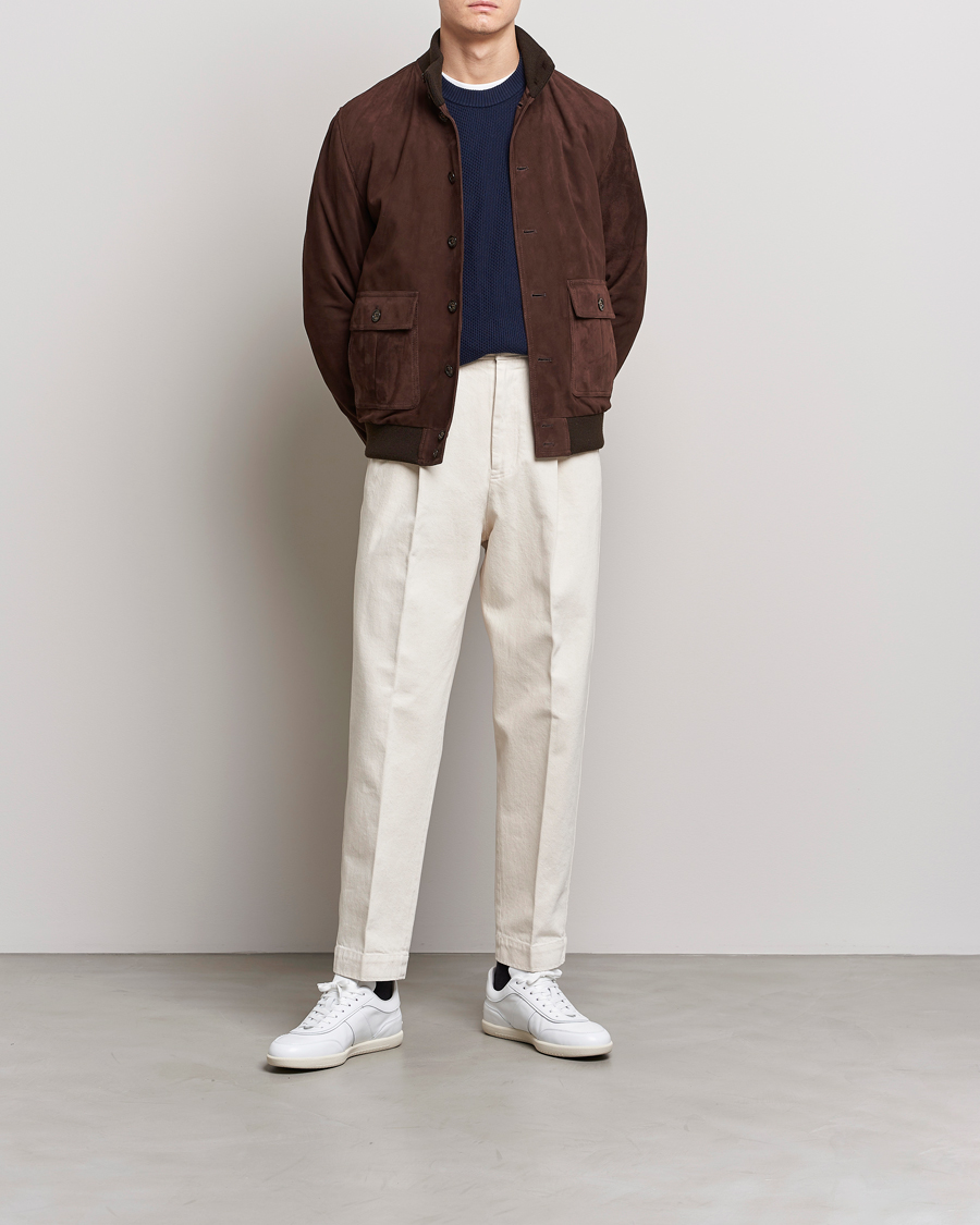 Men | Coats & Jackets | Valstar | Valstarino Suede Jacket Dark Brown