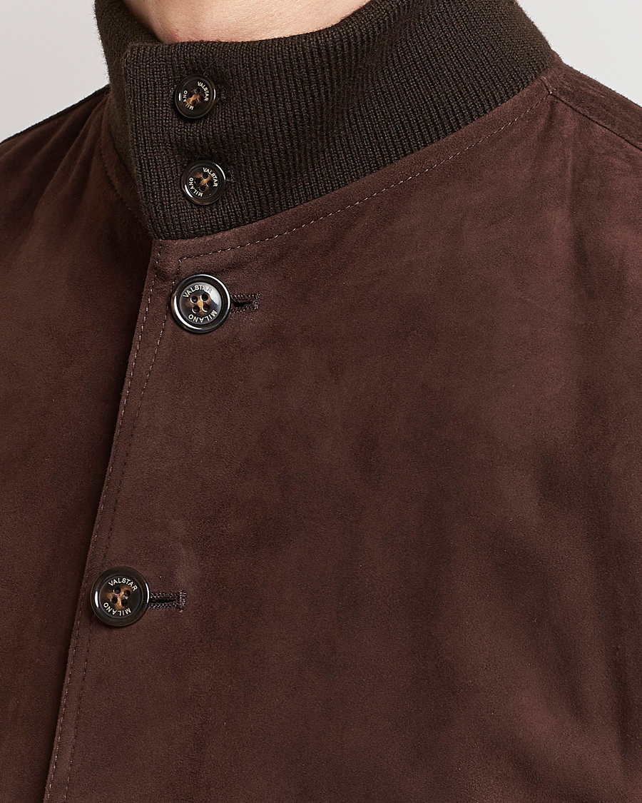 Men | Coats & Jackets | Valstar | Valstarino Suede Jacket Dark Brown