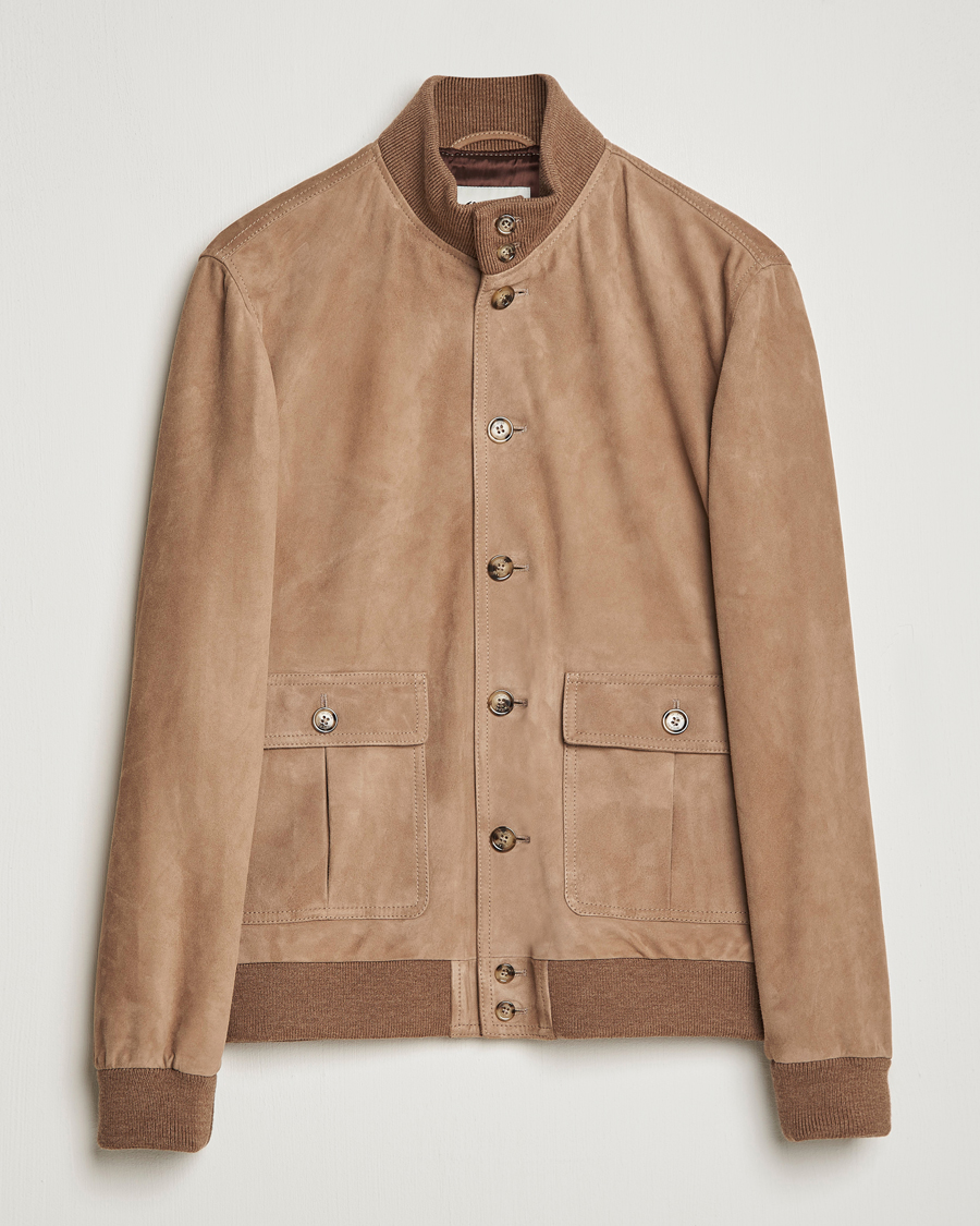 Men | Coats & Jackets | Valstar | Valstarino Suede Jacket Light Beige