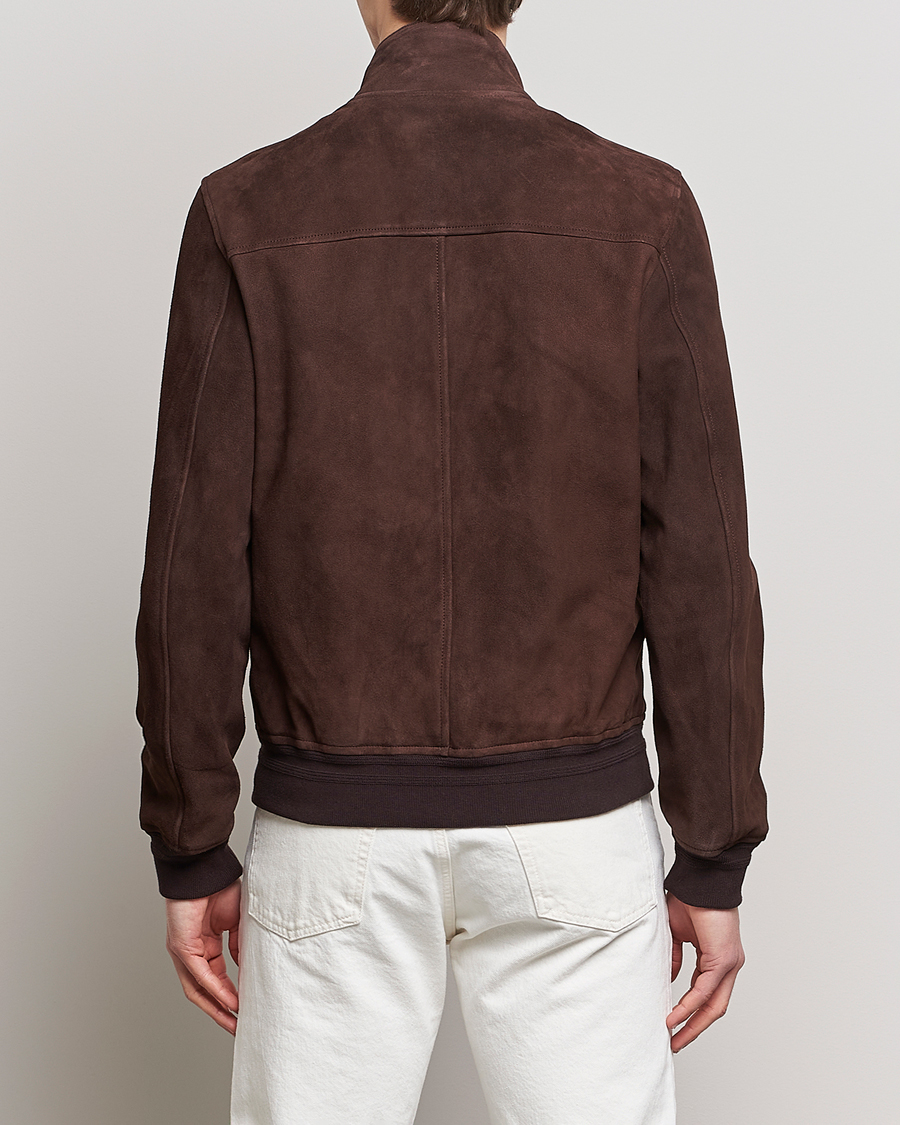 Valstar Suede Zip Blouson Dark Brown at CareOfCarl.com
