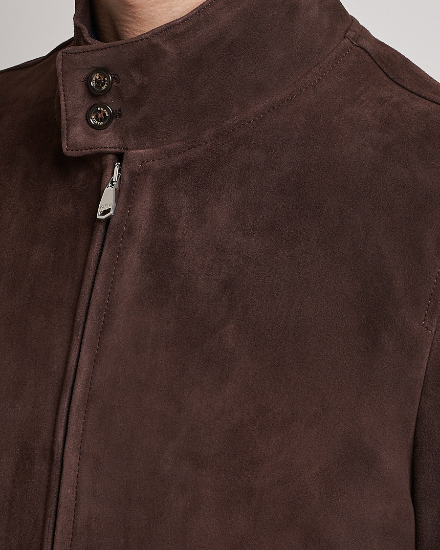 Valstar Suede Zip Blouson Dark Brown at CareOfCarl.com