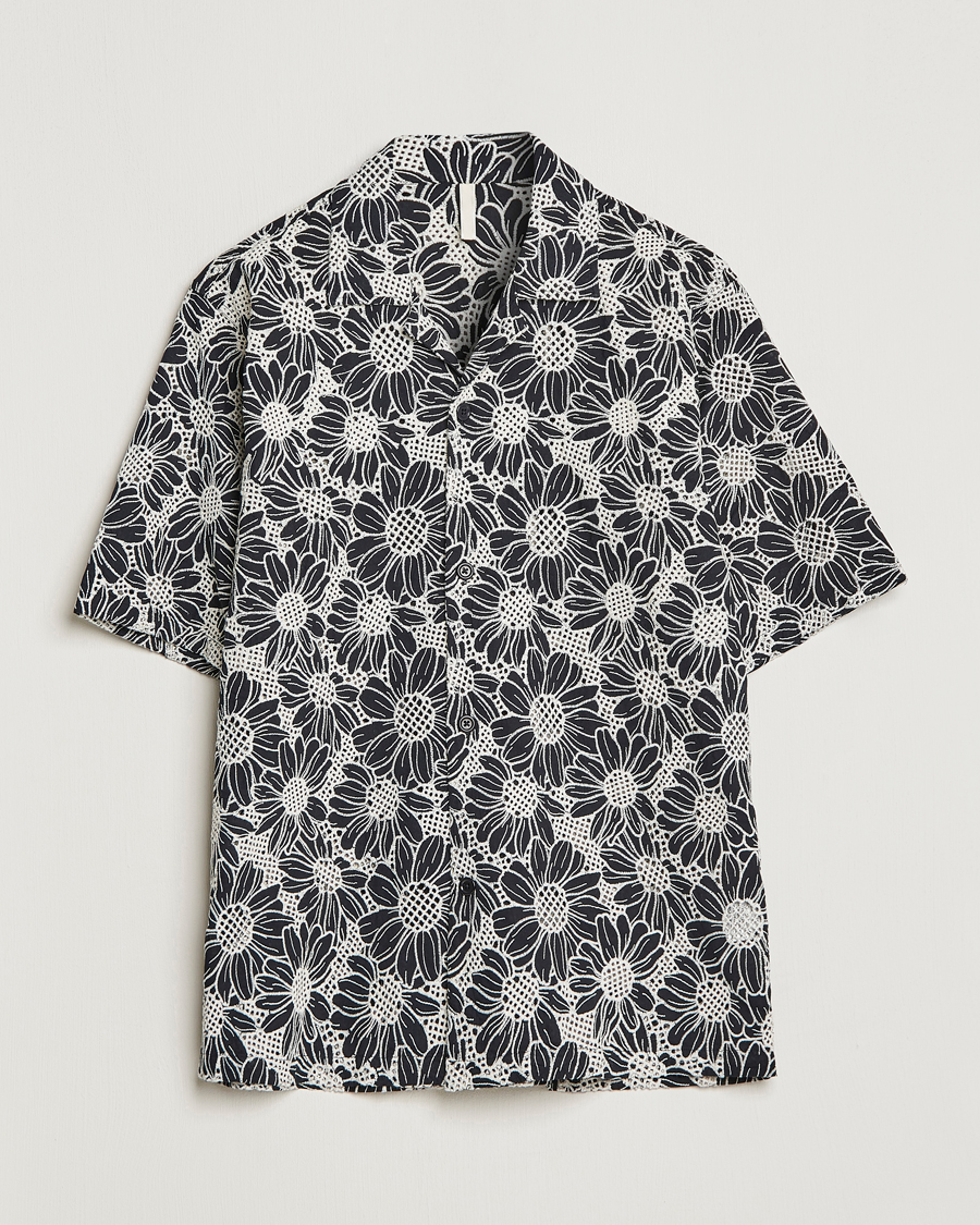 Men | Shirts | Sunflower | Cayo Floral Short Sleeve Shirt Black