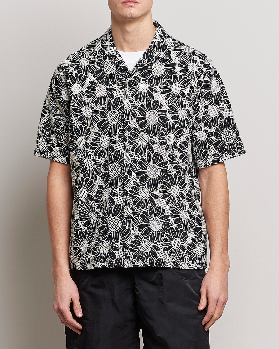 Sunflower Cayo Floral Short Sleeve Shirt Black at CareOfCarl.com