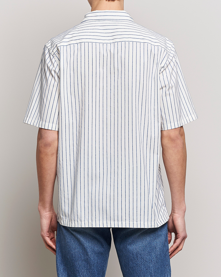 Men | Shirts | Sunflower | Spacey Striped Camp Shirt Blue/White