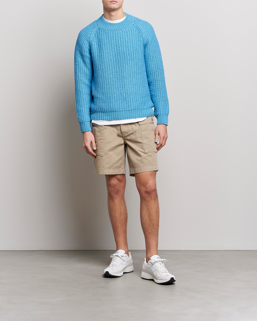 Men | Sweaters & Knitwear | Sunflower | Tape Heavy Sweater Blue