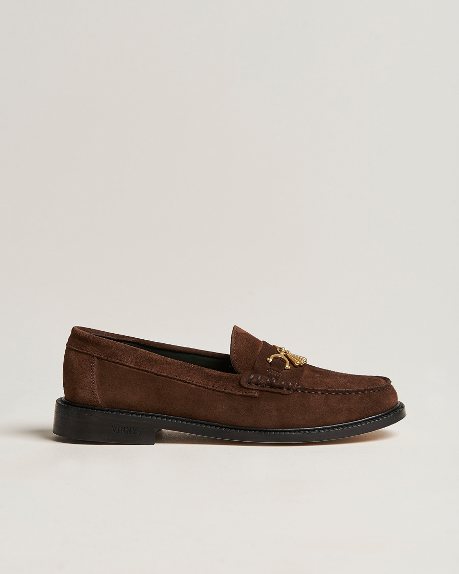 Men | VINNY's Luxe Moccasin Loafer Dark Brown Suede | VINNY's | Luxe Moccasin Loafer Dark Brown Suede