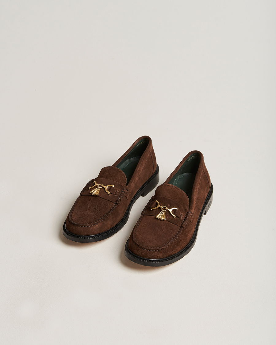 Men | VINNY's Luxe Moccasin Loafer Dark Brown Suede | VINNY's | Luxe Moccasin Loafer Dark Brown Suede