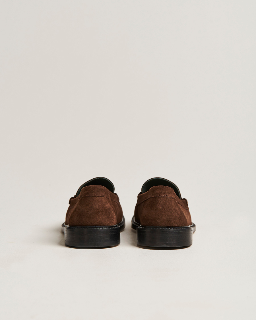 Men | VINNY's Luxe Moccasin Loafer Dark Brown Suede | VINNY's | Luxe Moccasin Loafer Dark Brown Suede
