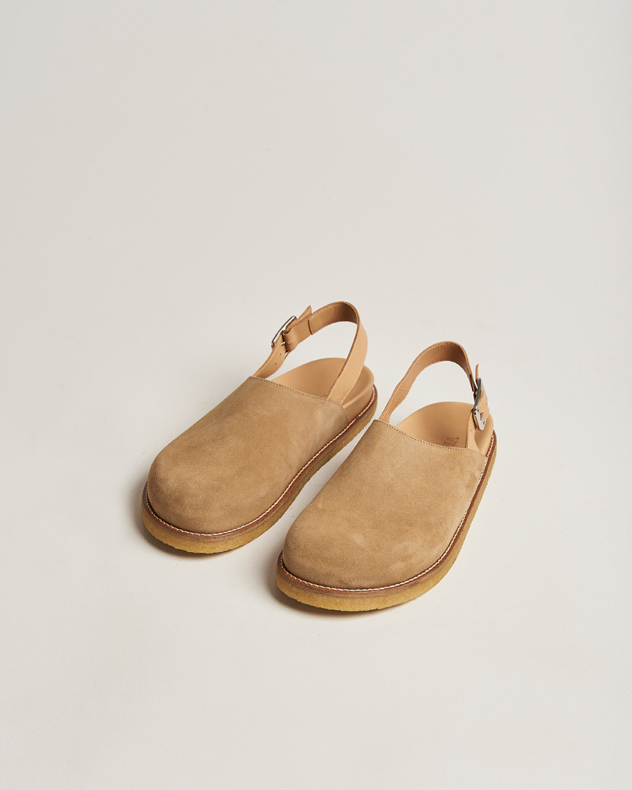 Men | Sandals & Slides | VINNY's | Strapped Mule Sand Suede