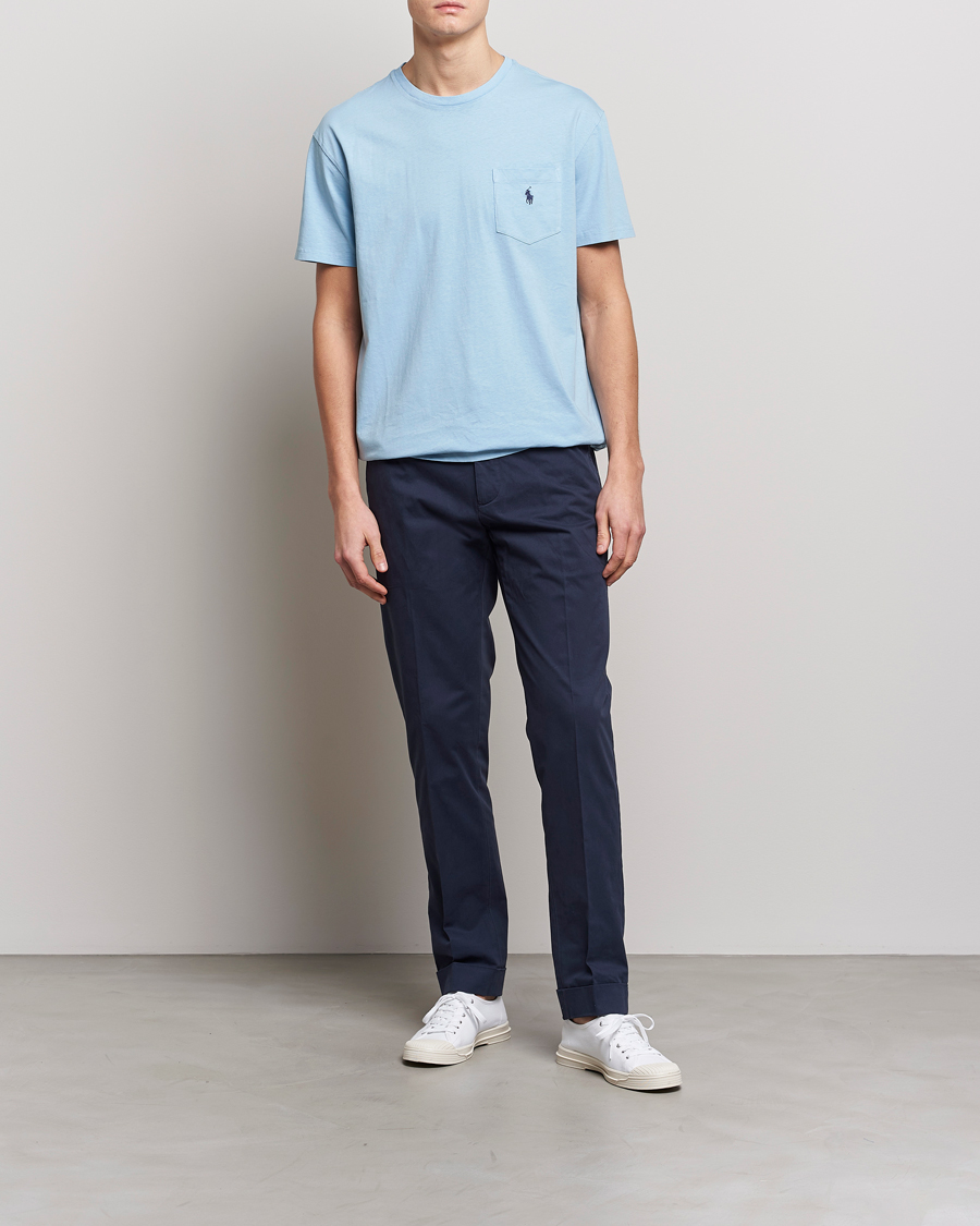 Men | Trousers | Polo Ralph Lauren | Cotton Stretch Trousers Nautical Ink