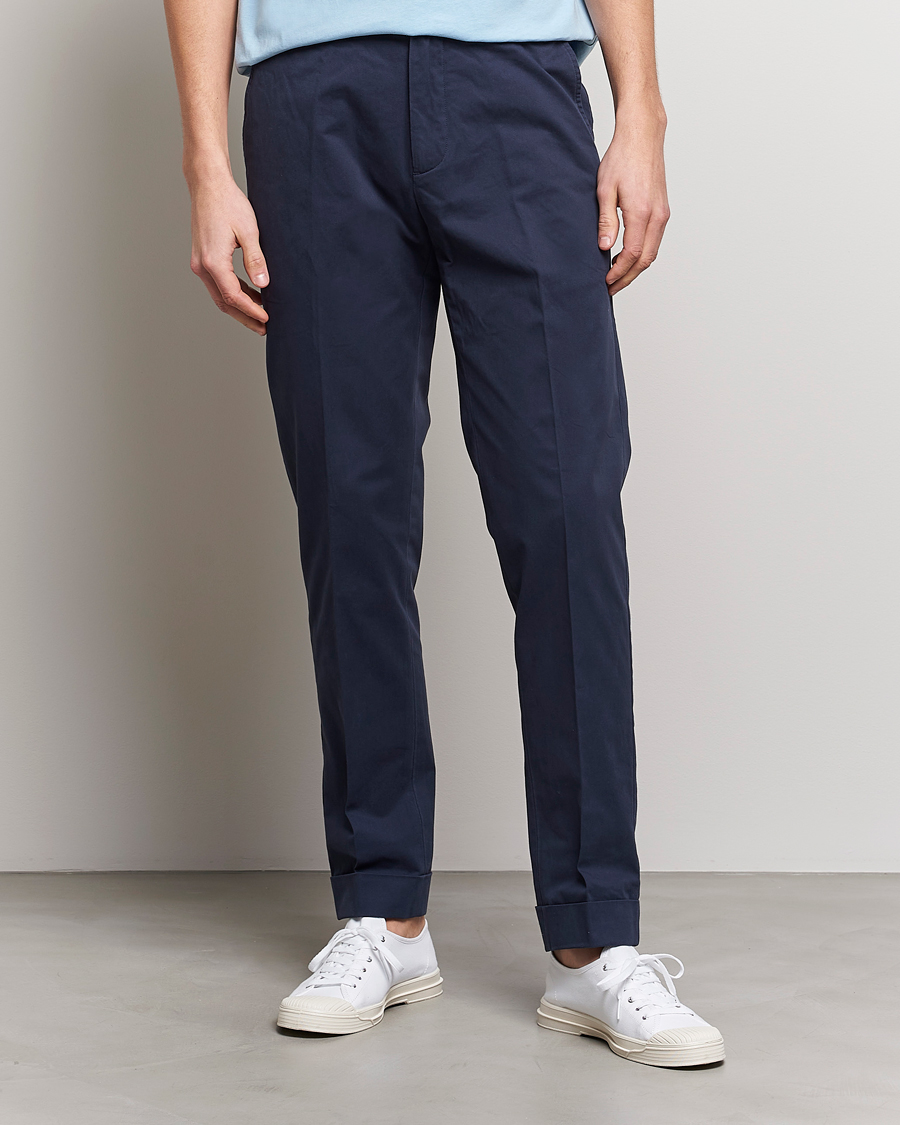 Men | Formal Trousers | Polo Ralph Lauren | Cotton Stretch Trousers Nautical Ink
