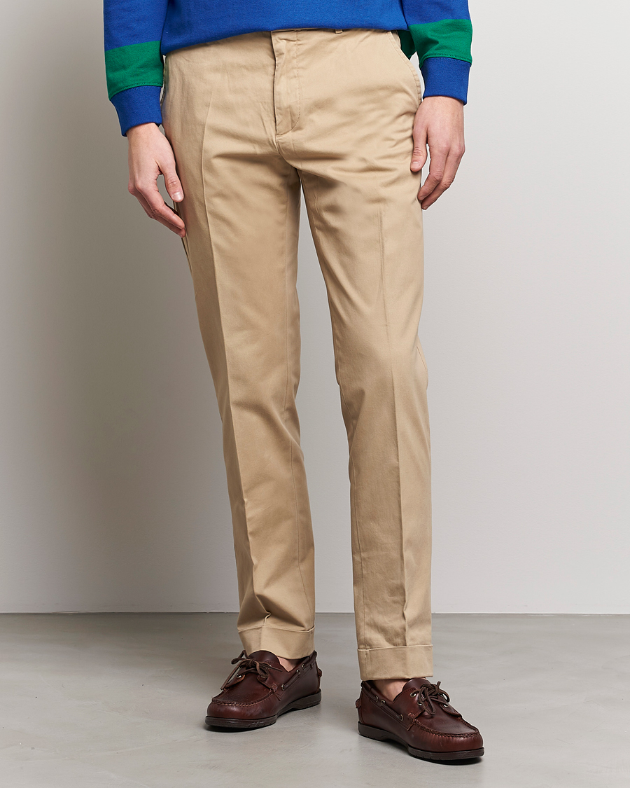 Men | Formal Trousers | Polo Ralph Lauren | Cotton Stretch Trousers Monument Tan