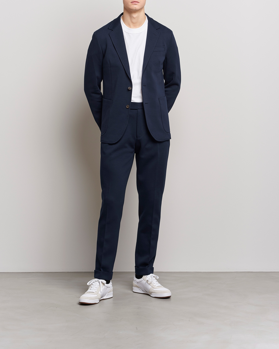 Men | Blazers | Polo Ralph Lauren | Double Knit Jersey Blazer Aviator Navy