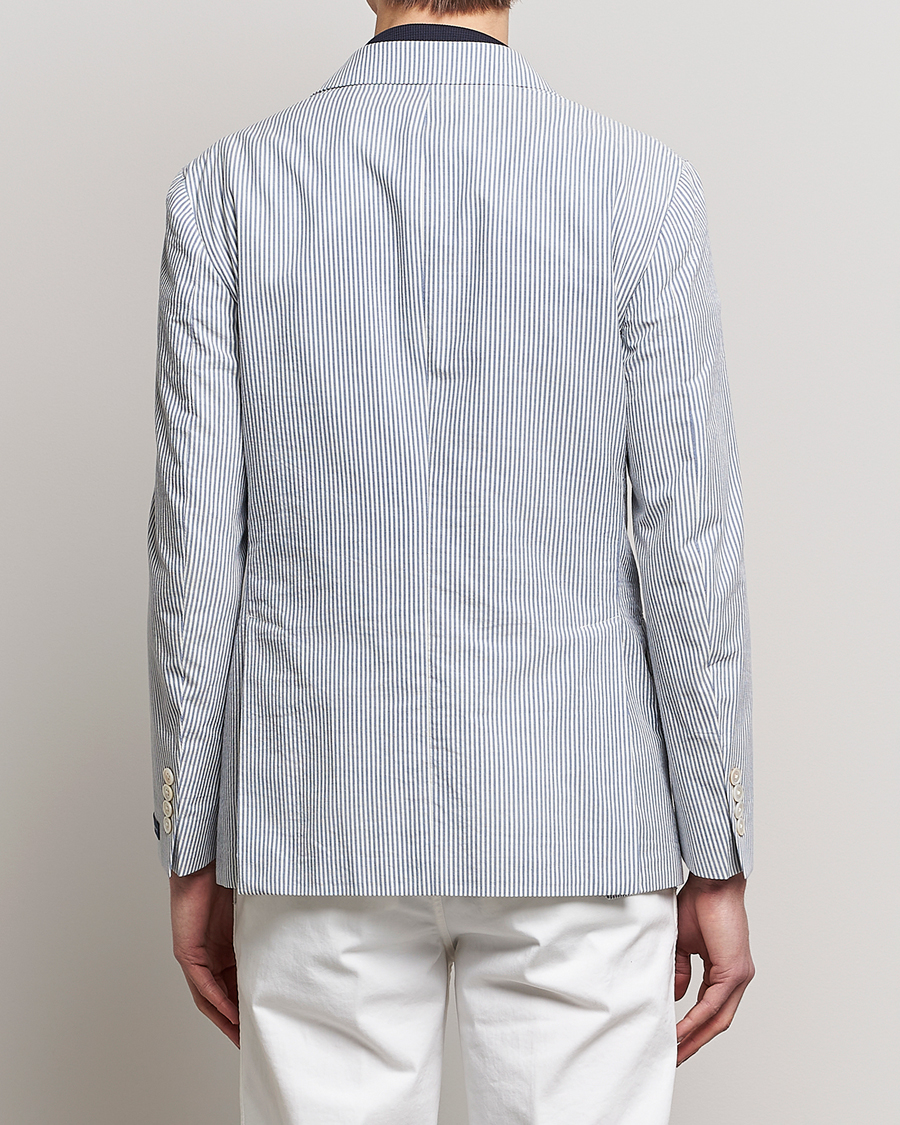 Men | Blazers | Polo Ralph Lauren | Cotton Seersucker Sportcoat Cream/Antique Blue