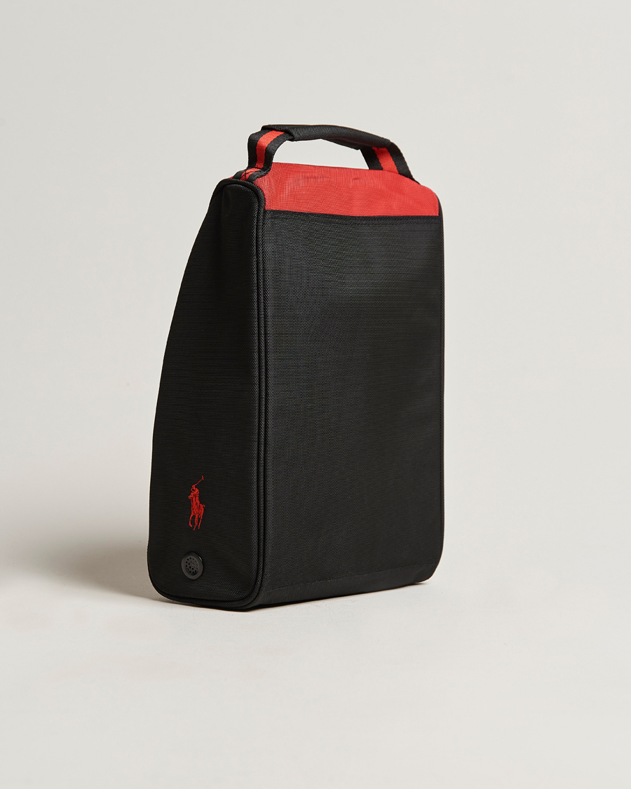 Men | RLX Ralph Lauren Golf Shoe Bag Black/Red | RLX Ralph Lauren | Golf Shoe Bag Black/Red