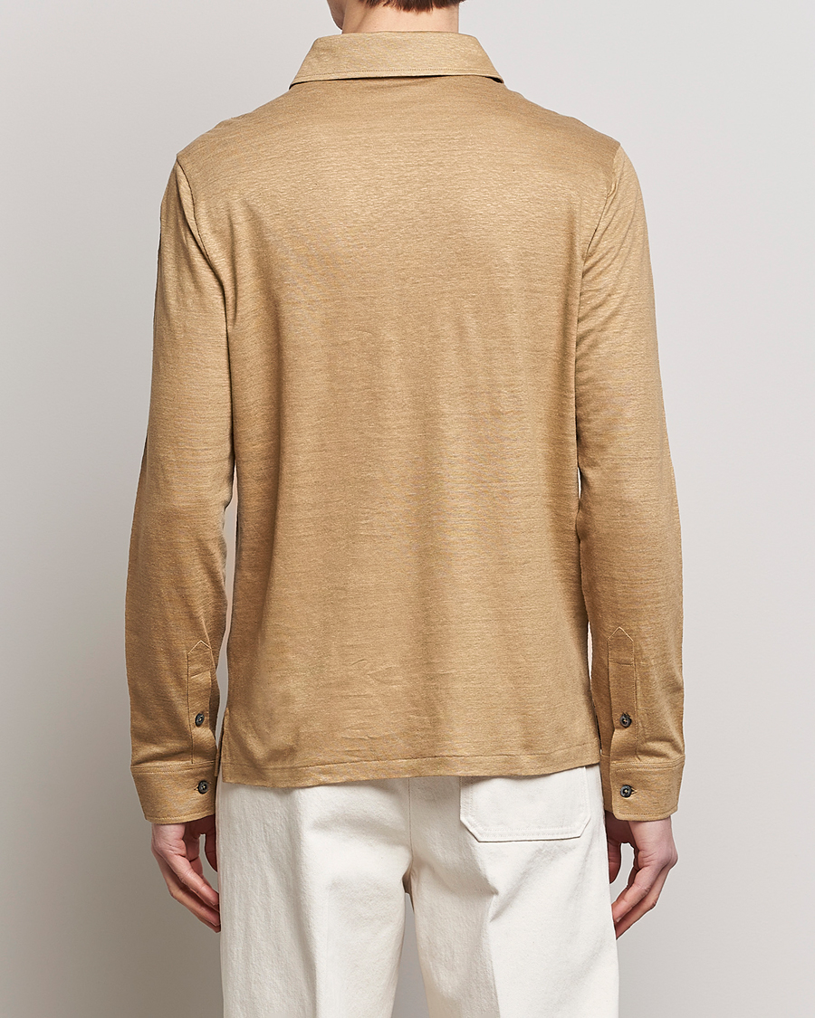 Men | Sweaters & Knitwear | Ralph Lauren Purple Label | Linen Jersey Popover Icon Khaki