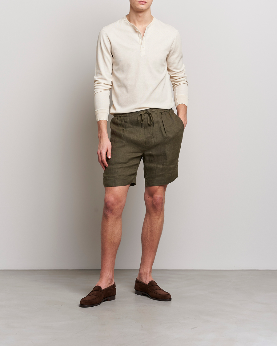 Men | Sweaters & Knitwear | Ralph Lauren Purple Label | Cotton/Silk Henley Cream