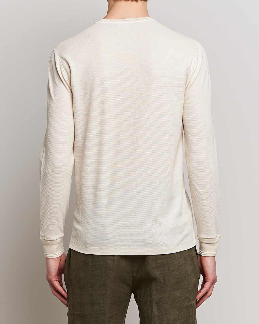 Ralph Lauren Purple Label Cotton/Silk Henley Cream at CareOfCarl.com