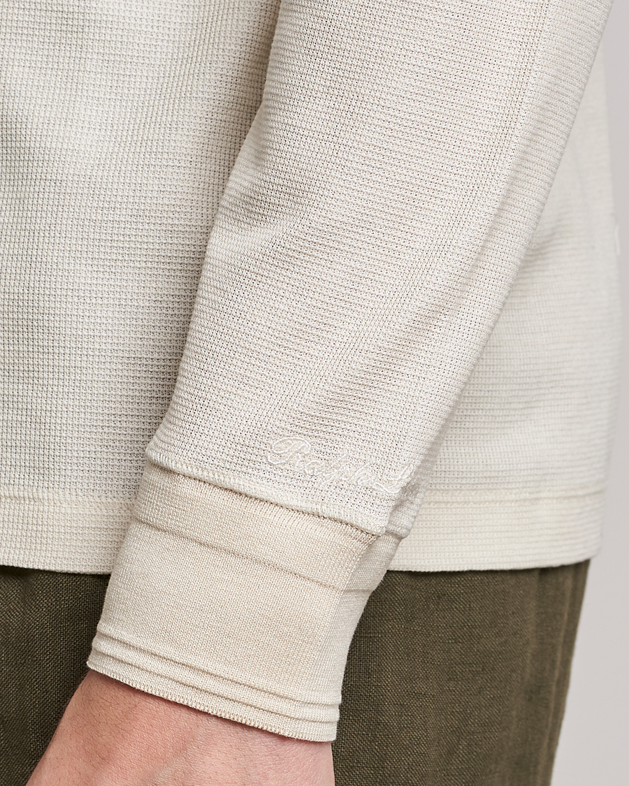 Men | Sweaters & Knitwear | Ralph Lauren Purple Label | Cotton/Silk Henley Cream
