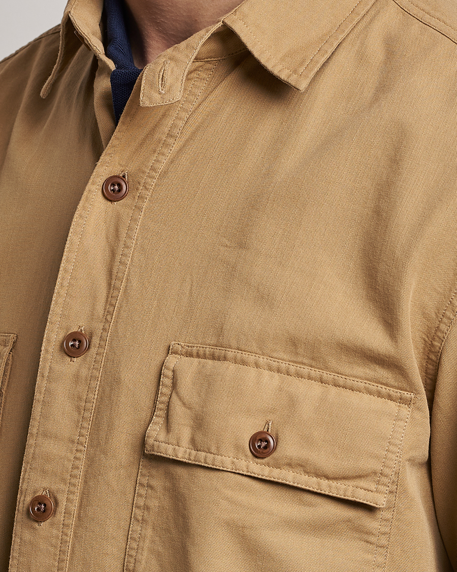 Men | Shirts | Ralph Lauren Purple Label | Cotton Explorer Shirt Khaki