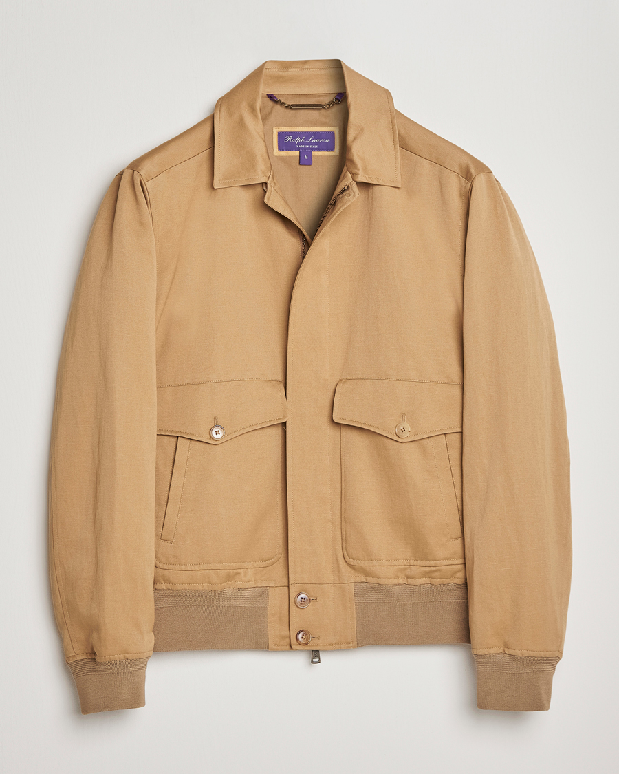 Men | Shirts | Ralph Lauren Purple Label | Harrington Jacket Icon Khaki