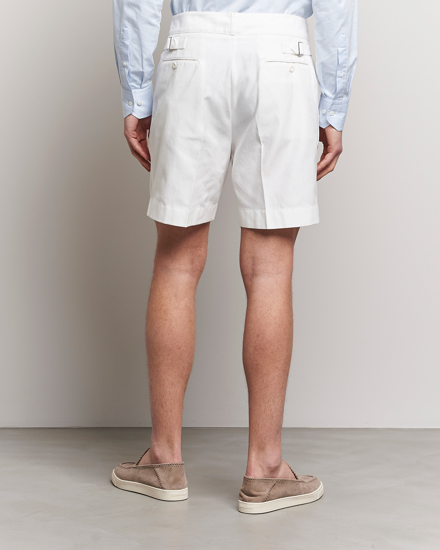 Men | Shorts | Ralph Lauren Purple Label | High Waist Linen Shorts Ivory