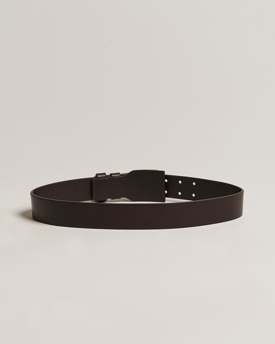 Men |  | Ralph Lauren Purple Label | Vachetta Leather Belt Dark Brown