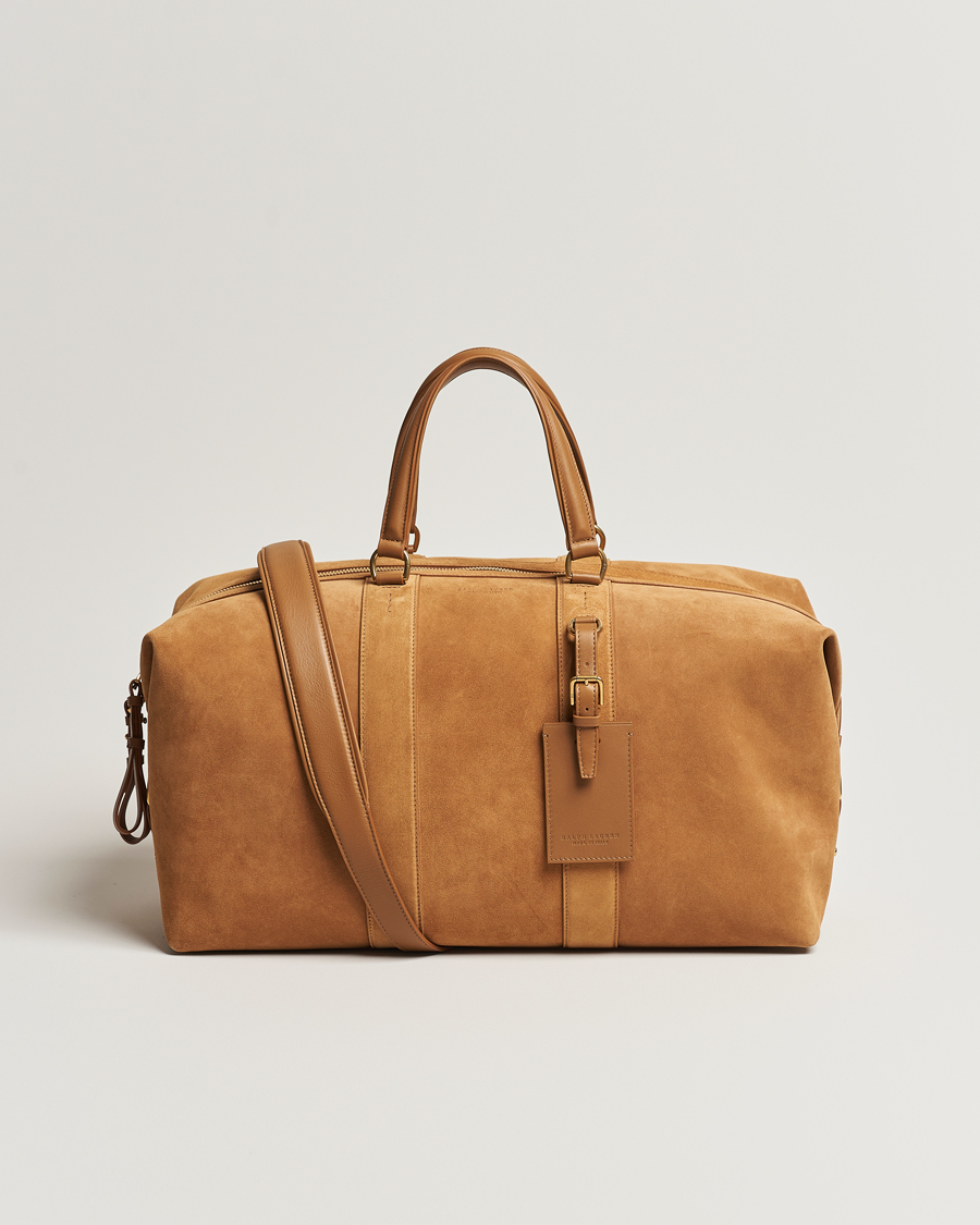 Men | Ralph Lauren Purple Label Large Suede Duffelbag Fawn | Ralph Lauren Purple Label | Large Suede Duffelbag Fawn