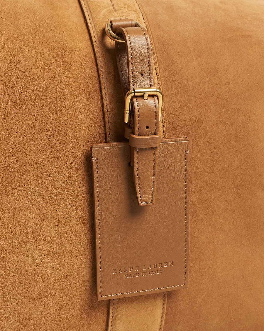 Men | Ralph Lauren Purple Label Large Suede Duffelbag Fawn | Ralph Lauren Purple Label | Large Suede Duffelbag Fawn