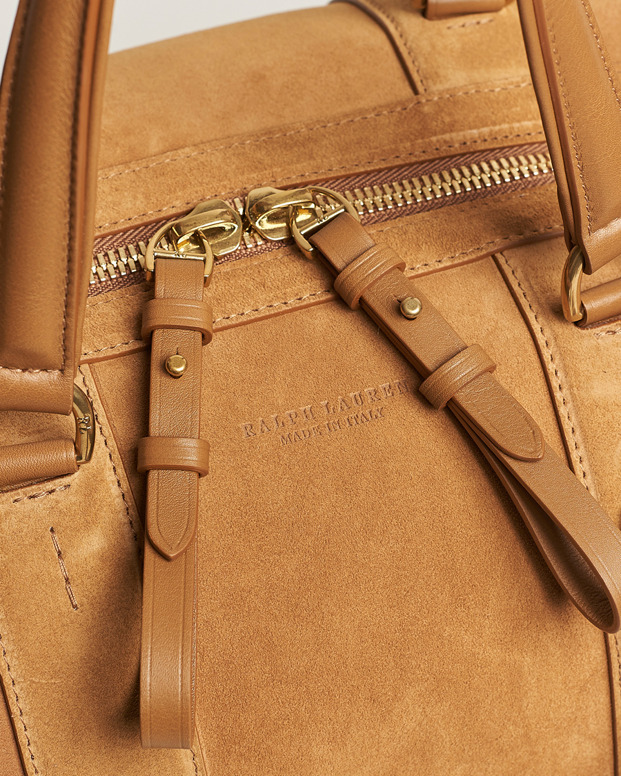 Men | Ralph Lauren Purple Label Large Suede Duffelbag Fawn | Ralph Lauren Purple Label | Large Suede Duffelbag Fawn
