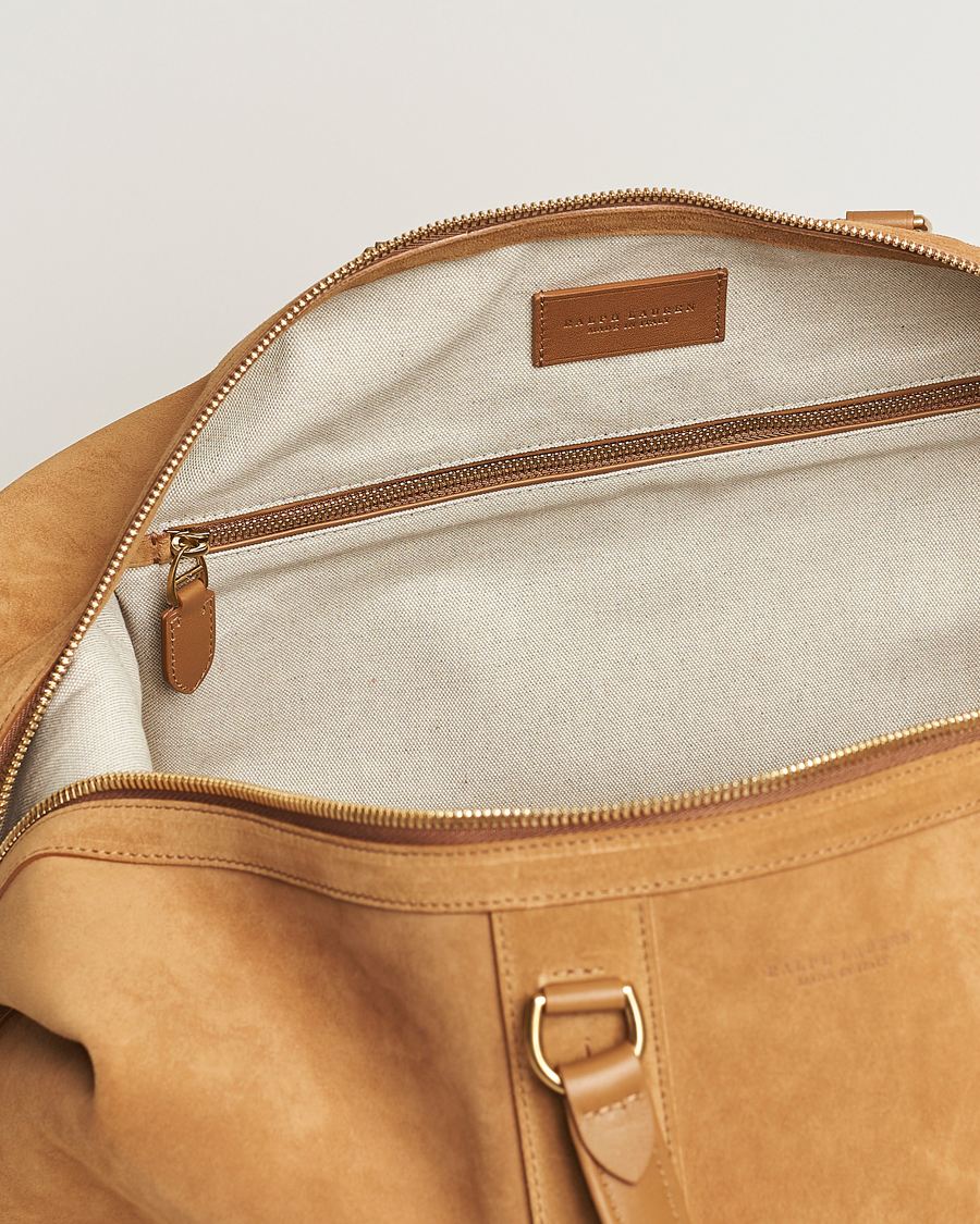 Men | Ralph Lauren Purple Label Large Suede Duffelbag Fawn | Ralph Lauren Purple Label | Large Suede Duffelbag Fawn