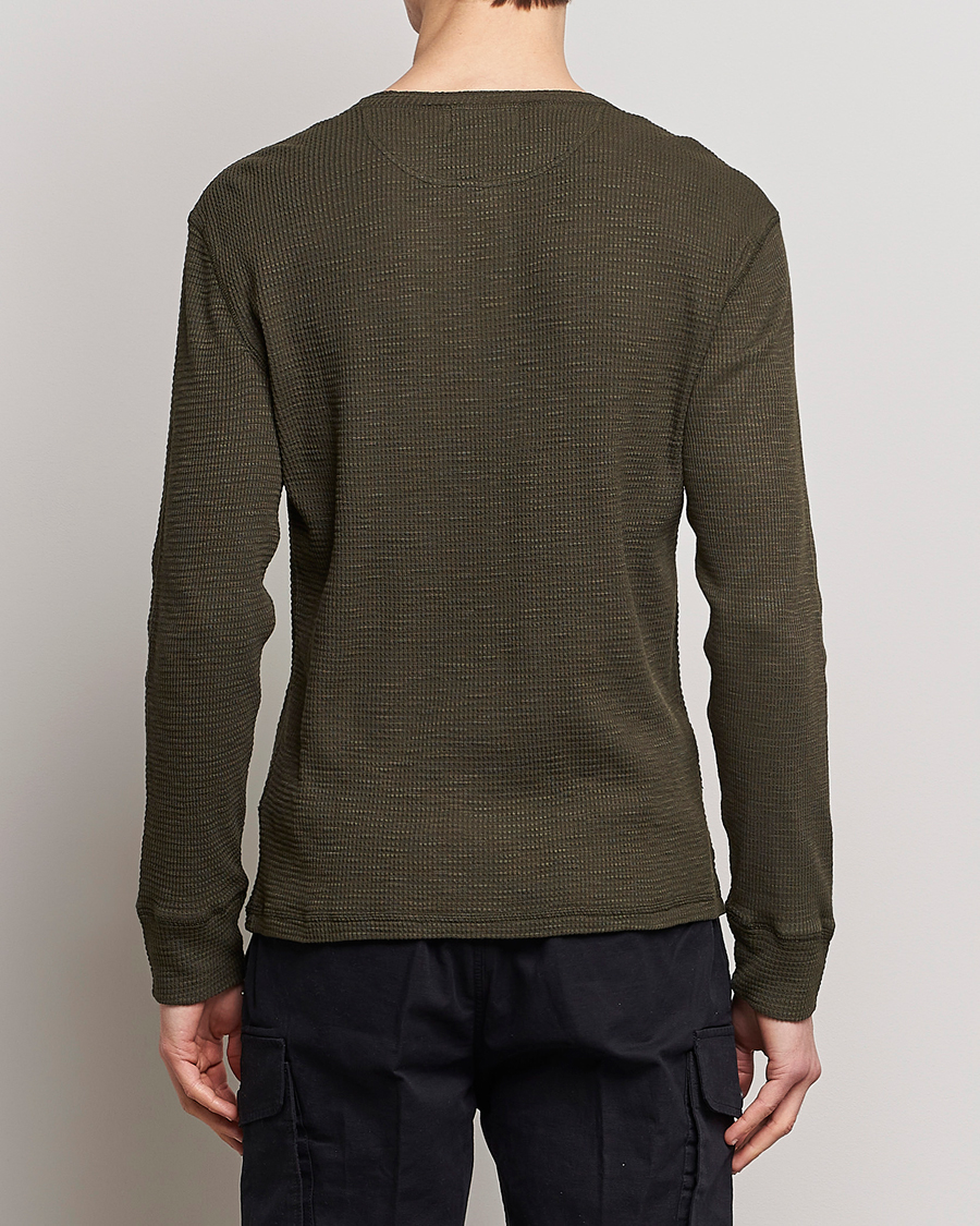 Men | Sweaters & Knitwear | RRL | Long Sleeve Henley Dark Green