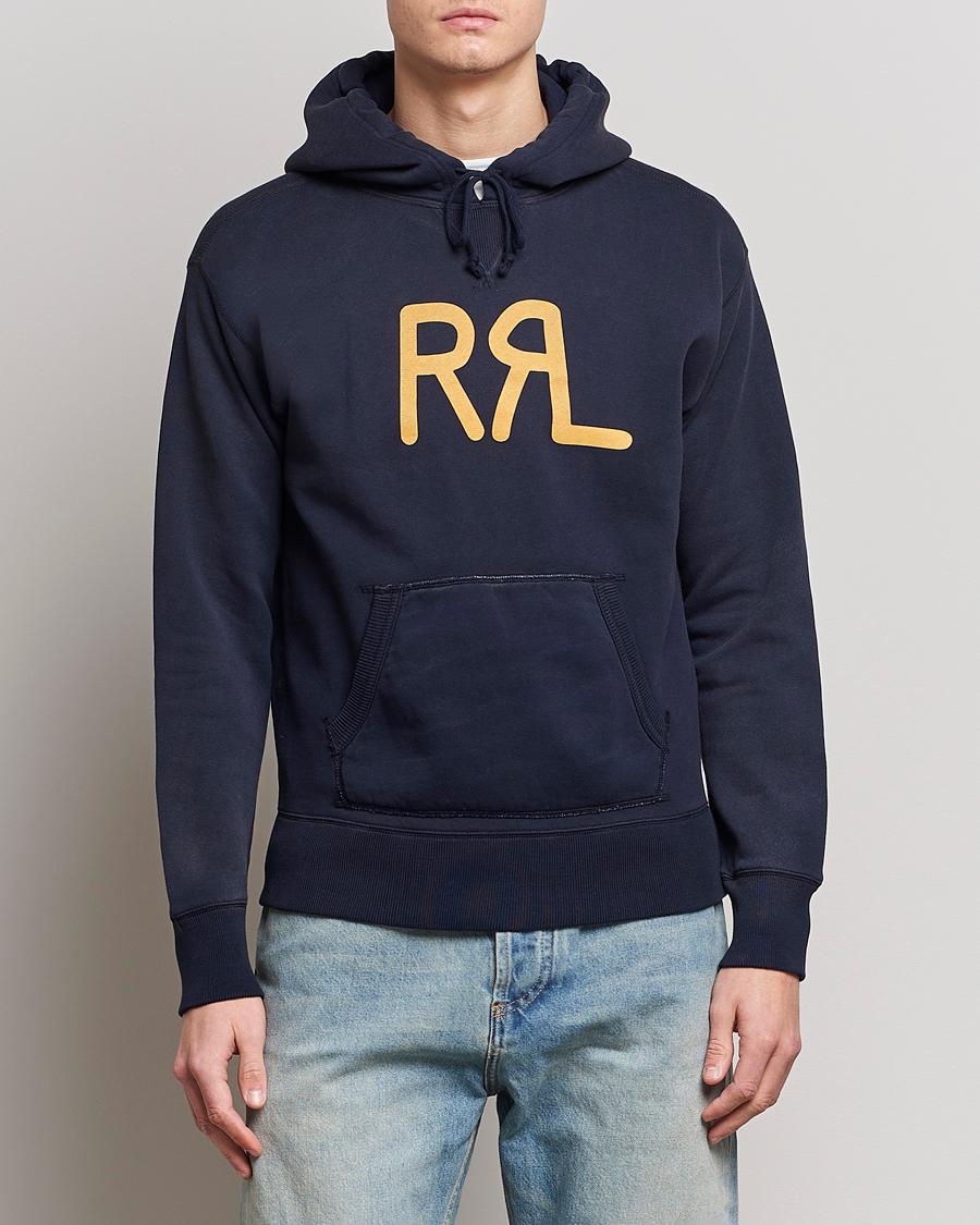 Men |  | RRL | Hooded Pullover Faded Navy