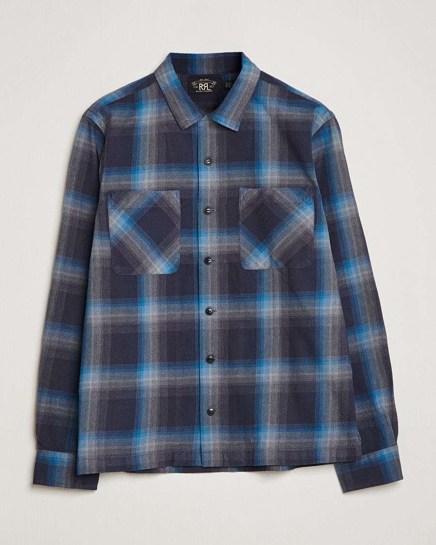 Men | Shirts | RRL | Towns Camp Overshirt Black/Blue