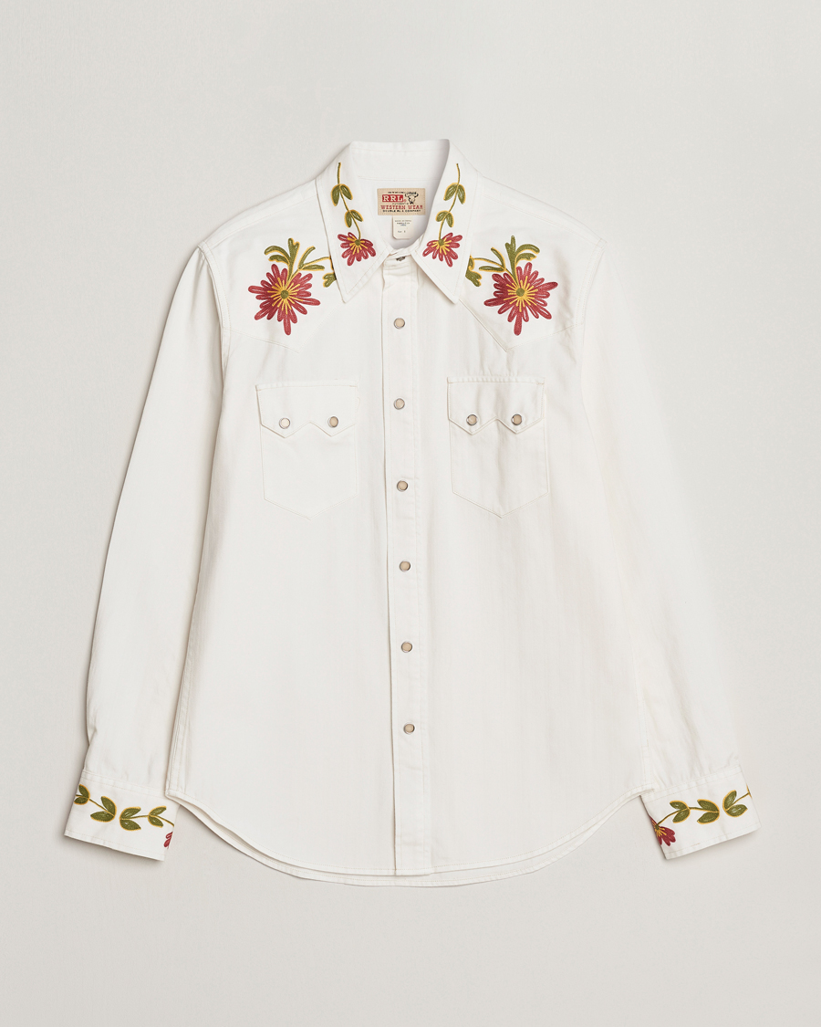 Men | Shirts | RRL | Sawtooth Western Embroidered Shirt White Wash