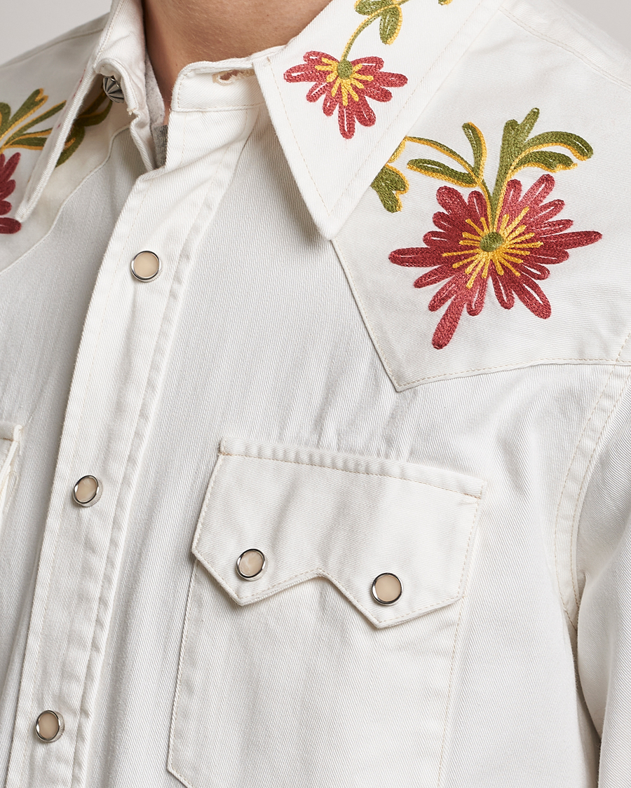 Men | Shirts | RRL | Sawtooth Western Embroidered Shirt White Wash