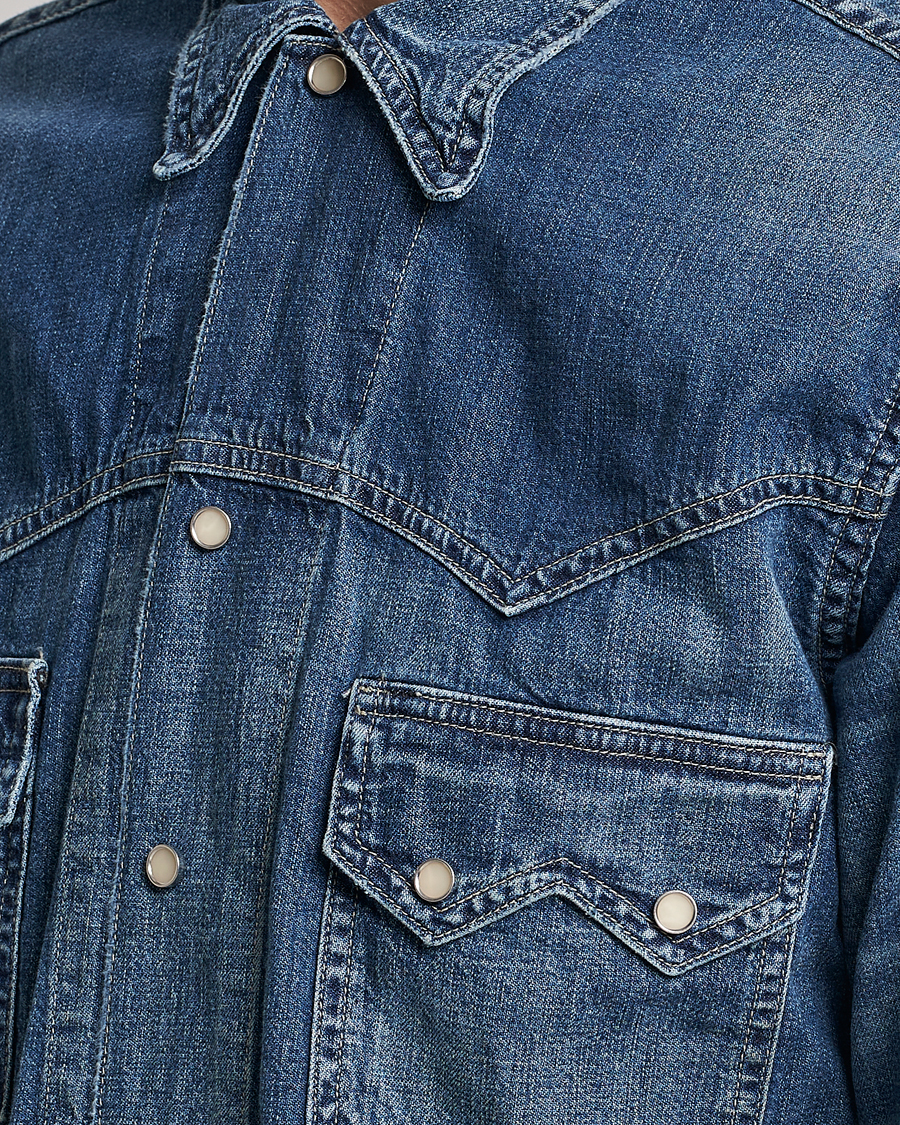 RRL Sawtooth Unlined Denim Jacket Hawson Wash at CareOfCarl.com