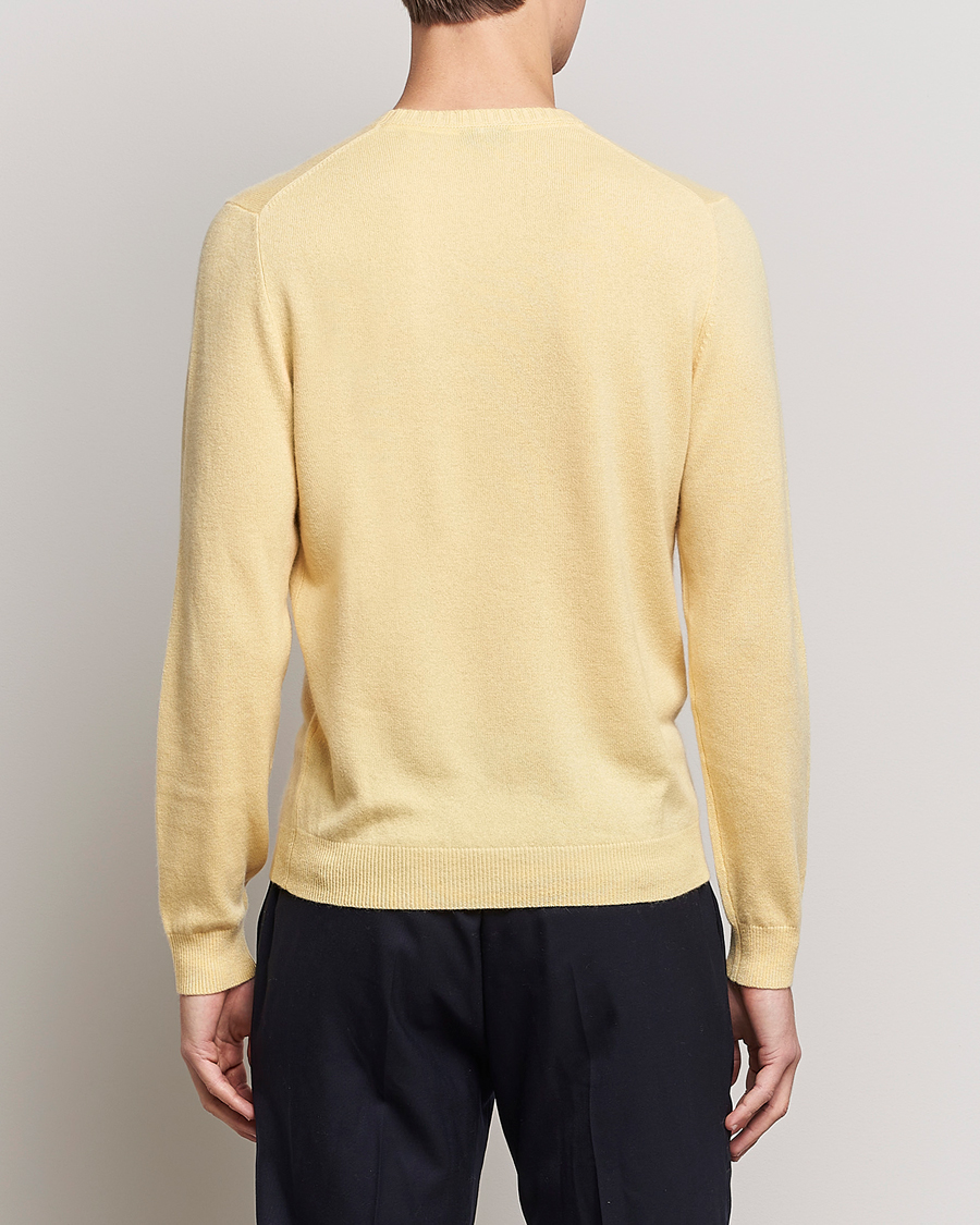 Men | Sweaters & Knitwear | Stenströms | Cashmere Crew Neck Yellow