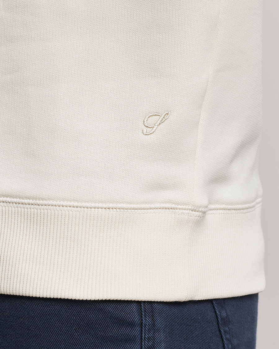 Men | Sweaters & Knitwear | Stenströms | Cotton Collage Crew Neck White