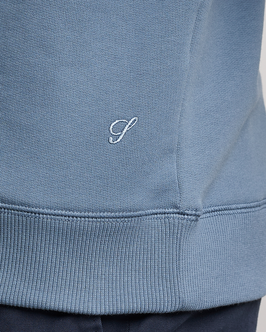 Men | Sweaters & Knitwear | Stenströms | Cotton Collage Crew Neck Blue