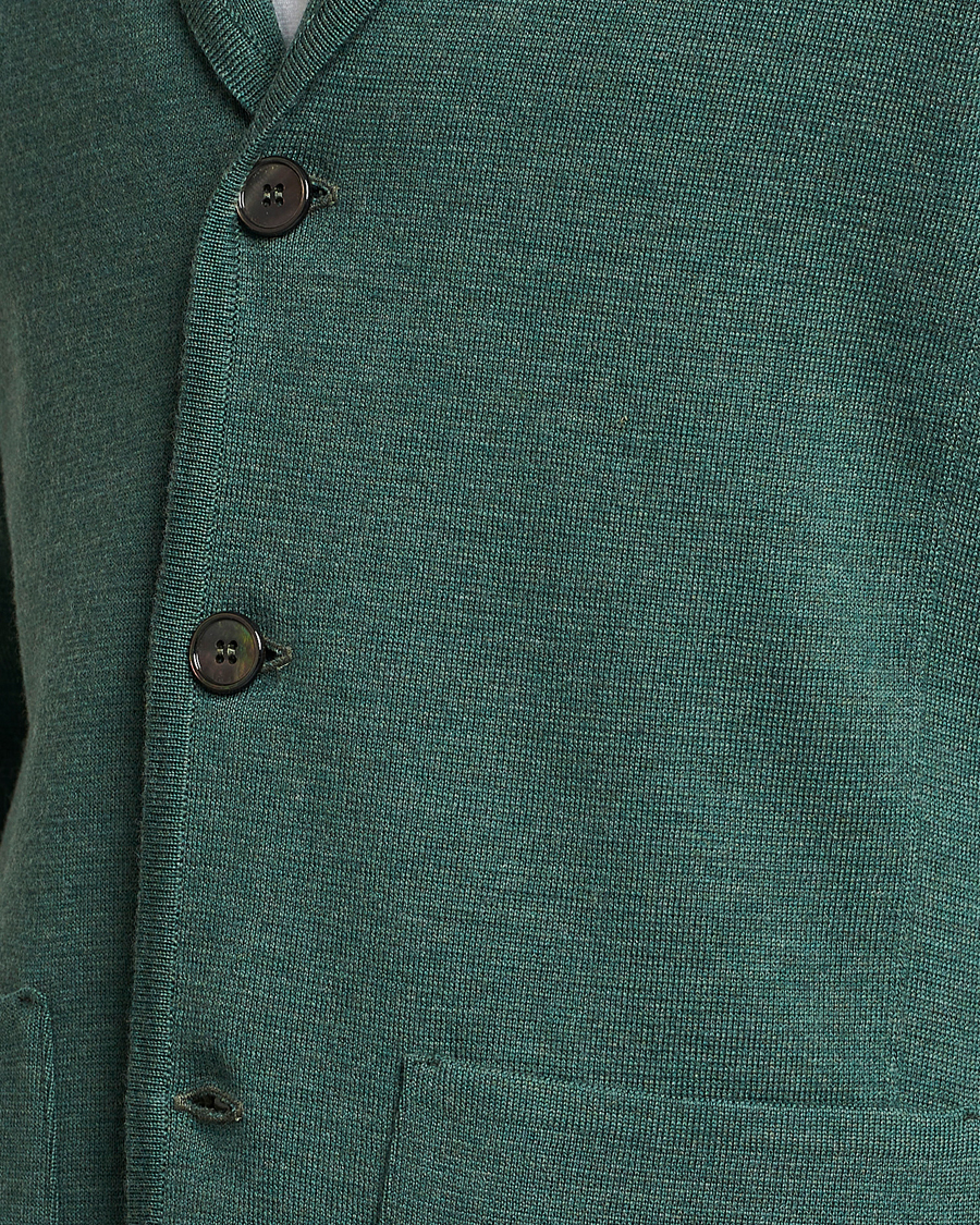 Men | Blazers | Stenströms | Knitted Merino Blazer Green